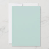 Poeder Celadon Wisteria Bruiloft Kaart (Achterkant)