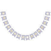 Poeder Lavendel Goud Bloemen Moderne Elegante Brui Vlaggetjes (Alle)