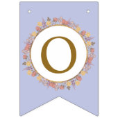 Poeder Lavendel Goud Bloemen Moderne Elegante Brui Vlaggetjes (Tweede vlag)