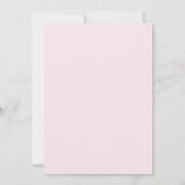 Poeder Roze Azure Bloemblad Bruiloft Kaart (Achterkant)
