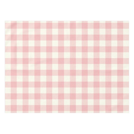 Poeder Roze Gingham / Buffalo Check Tablecloth Tafelkleed (Voorkant (Horizontaal))