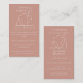 Poeder roze Pottery Vase Ceramic Clay Instructions Visitekaartje (Voorkant / Achterkant)