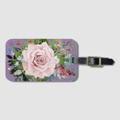 Poeder Roze Rose Bagagelabel (Voorkant (horizontaal))