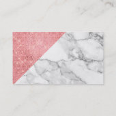 Poeder Roze Roze Gold Faux Blush Vip Marmer Grey Visitekaartje (Achterkant)