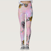 Poeder Roze Snoep Floss Leggings (Voorkant)