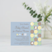 Poeder Stippen Baby shower Uitnodiging (Staand voorkant)