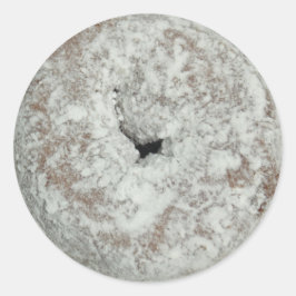 Poeder suger doneert ronde glanzende stickers