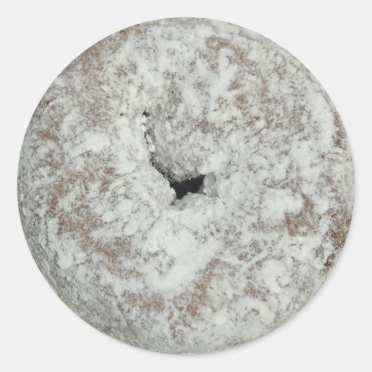 Poeder suger doneert ronde glanzende stickers (Voorkant)