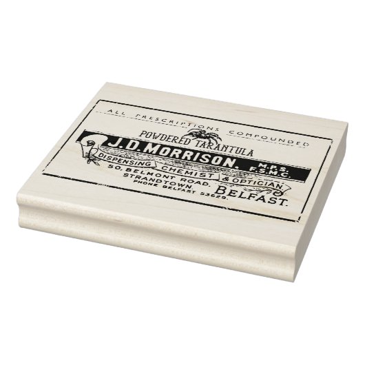Poeder Tarantula apotheek label Rubberstempel (Stempel)