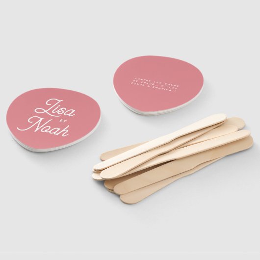 Poeder van roze Colorus Handwaaier (Niet-gemonteerd)