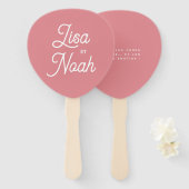 Poeder van roze Colorus Handwaaier (Voorkant en achterkant)