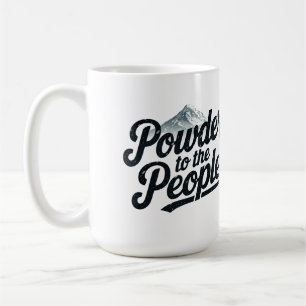 "Poeder voor het Volk" Retro Snowboard & Ski Koffiemok
