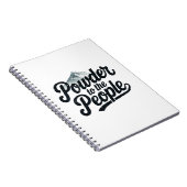 "Poeder voor het volk" Retro Snowboard & Ski Notitieboek (Rechterzijde)