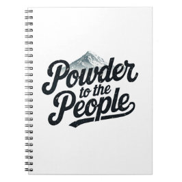 "Poeder voor het volk" Retro Snowboard & Ski Notitieboek