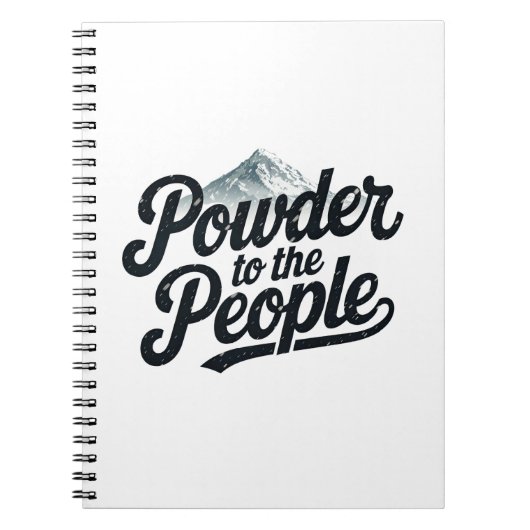 "Poeder voor het volk" Retro Snowboard & Ski Notitieboek (Voorkant)