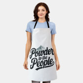 "Poeder voor het volk" Retro Snowboard & Ski Schort (Gedragen)