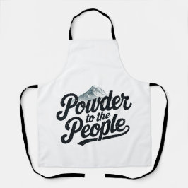 "Poeder voor het volk" Retro Snowboard & Ski Schort