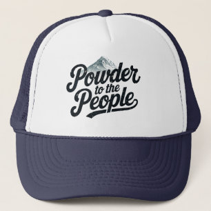 "Poeder voor het volk" Retro Snowboard & Ski Trucker Pet