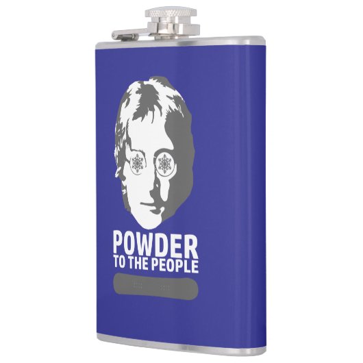 Poeder voor het volk (snowboard) heupfles (Links)