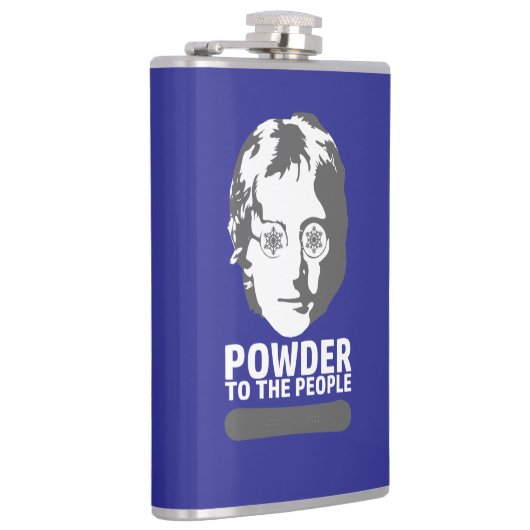 Poeder voor het volk (snowboard) heupfles (Rechts)