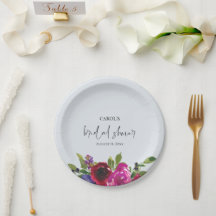Poederblauw Aquarel Bloemen Papieren Bord