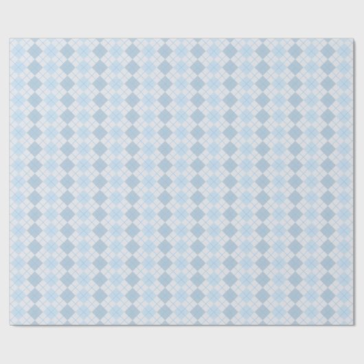 Poederblauw Argyle inpakpapier (Vlak)