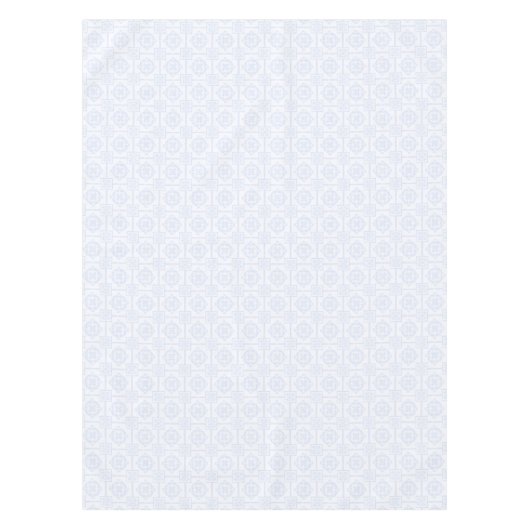 Poederblauw Bamboe Aziatisch Patroon Tafelkleed |  (Voorkant)