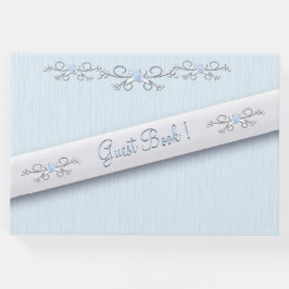 Poederblauw gastboek van eenvoud gastenboek