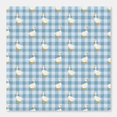 Poederblauw Gingham Gans Buffalo Rut Kinderkamer Behang (Voorkant)