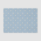 Poederblauw Gingham Ganzerooster Rutgeruit Tissuepapier (Voorkant)