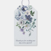 Poederblauw huwelijkscadeau Label Cadeaulabel (Achterkant)