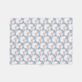 Poederblauw  Kerstman Winking Christmas Fleece Deken (Voorkant (Horizontaal))