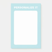 Poederblauw Modern gepersonaliseerd veelzijdig Post-it® Notes (Voorkant)
