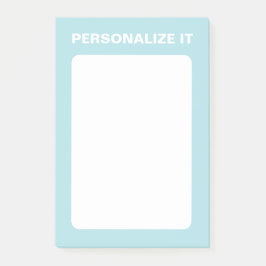 Poederblauw Modern gepersonaliseerd veelzijdig Post-it® Notes