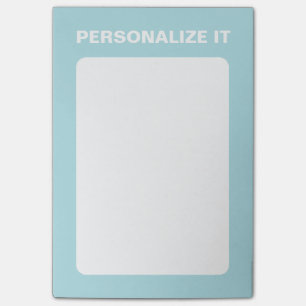 Poederblauw Modern gepersonaliseerd veelzijdig Post-it® Notes