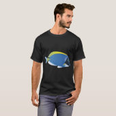 Poederblauw Tang in de Malediven T-shirt (Voorkant volledig)