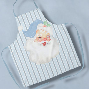 Poederblauw  Winking Santa Christmas Schort