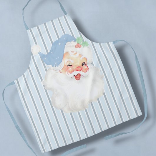 Poederblauw  Winking Santa Christmas Schort
