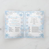 Poederblauw Winter Wonderland Quinceanera Programm (Binnen)