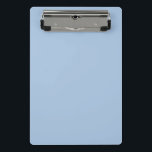 Poederblauw zachte pastel vaste kleur mini klembord<br><div class="desc">Deze zachte poederblauwe tint geeft een kalmerend en luchtig gevoel aan elk ontwerp. De pasteltinten vormen een aanvulling op de ,  cottagecore en minimalistische stijlen.</div>