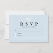 Poederblauwe antwoordkaart RSVP kaartje (Voorkant)