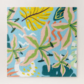 Poederblauwe bloem legpuzzel (Horizontaal)
