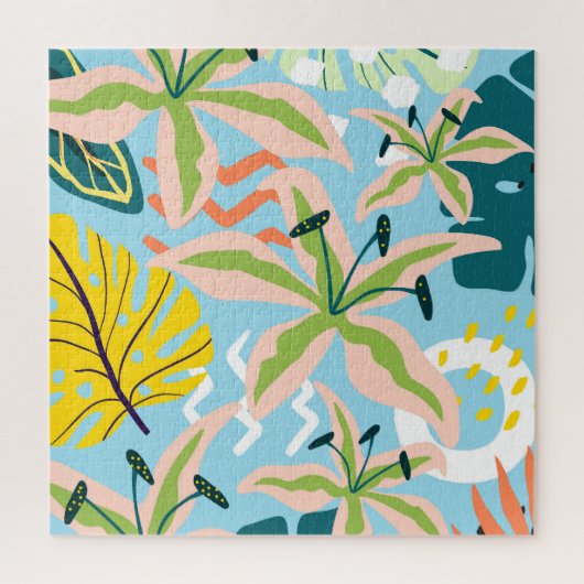 Poederblauwe bloem legpuzzel (Verticaal)