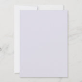 Poederblauwe Bloemige Bruiloft Kaart (Achterkant)
