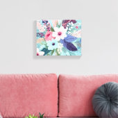 Poederblauwe bloesem canvas afdruk (Insitu (Woonkamer))