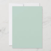 Poederblauwe Ethische Bloesem Bruiloft Kaart (Achterkant)