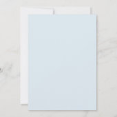 Poederblauwe Ethische Bruidsbloem Kaart (Achterkant)