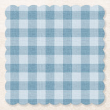 Poederblauwe Gingham Buffalo Check Linnen Textuur