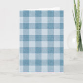 Poederblauwe Gingham Buffalo geruite Linnen Textuu Kaart (Voorkant)