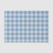 Poederblauwe Gingham Buffalo geruite Linnen Textuu Tissuepapier (Voorkant)
